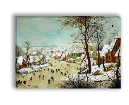 "Зимний пейзаж с ловушкой для птиц", художник Брейгель, картина