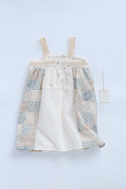 ZARA ПЛАТЬЕ В СТИЛЕ ПЭЧВОРК — TIMELESZ, СВЕТЛО-БЕЖЕВЫЙ