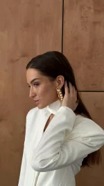 Серьги золотые Горошек, Золотые