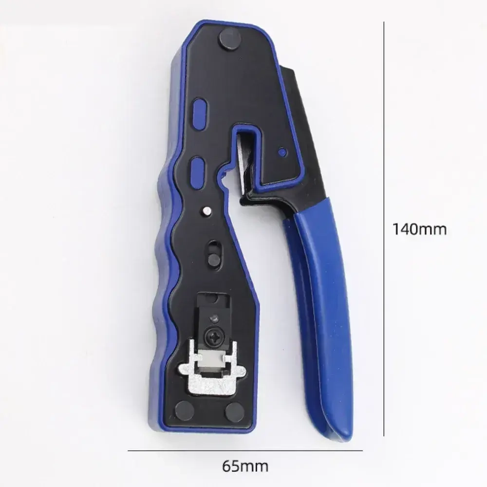 Кримпер rj45 для обжима витой пары, сквозной, многофункциональный, синий