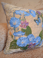 Декоративный гобеленовый чехол для интерьерной подушки Вьюнок 34*34