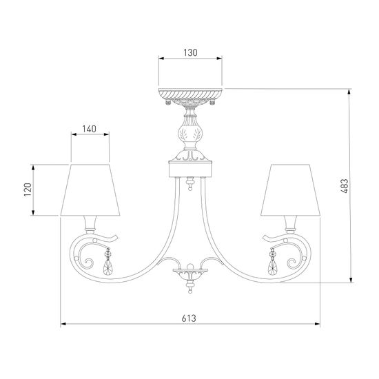 60069/5 / потолочный светильник /   серебро