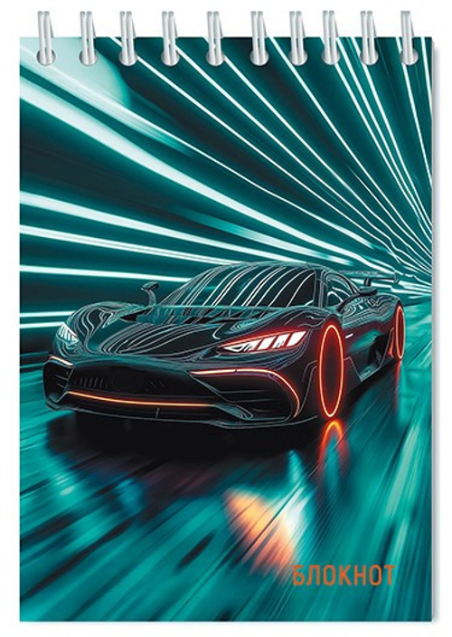 Блокнот А6 48 л. на гребне АППЛИКА Авто. Отражение (С0511-158)