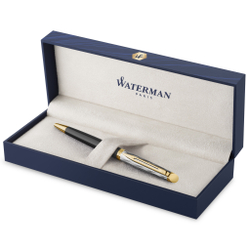 Шариковая ручка Waterman Reflections of Paris Hemisphere DeLuxe Black GT Mblue в подарочной коробке