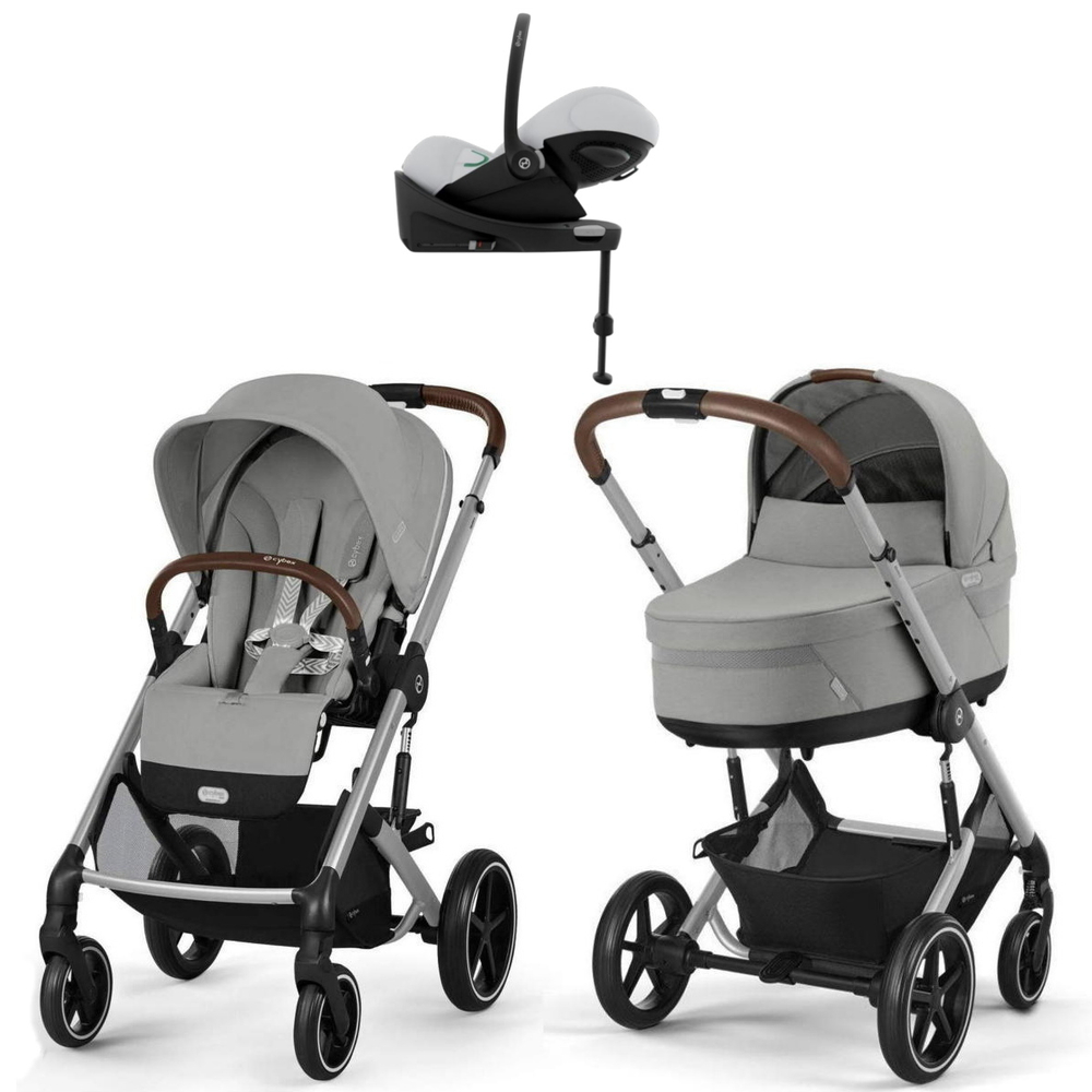 Коляска Cybex Balios S Lux SLV complete Cloud G Fog Grey Base G 4 в 1 Stone Grey с дождевиками