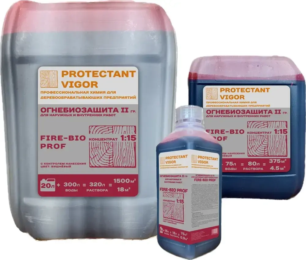 PROTECTANT VIGOR Строительный антисептик Огнебиозащитный 1.3 кг 1 л