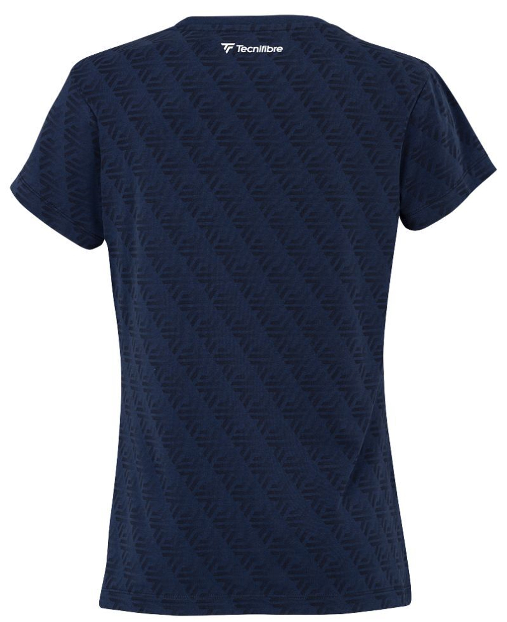 Женская теннисная футболка Tecnifibre Women Graphic Stretch - небесный