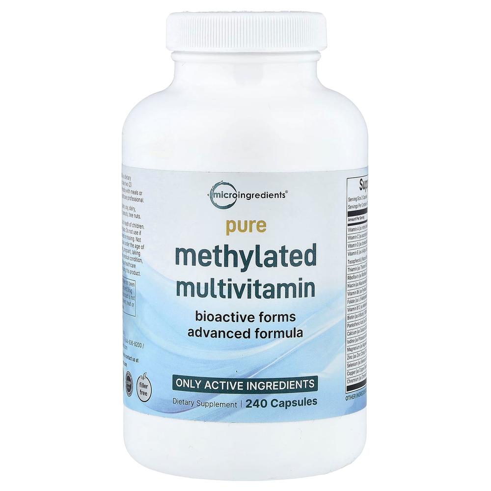 Micro Ingredients, чистые метилированные мультивитамины, 240 капсул