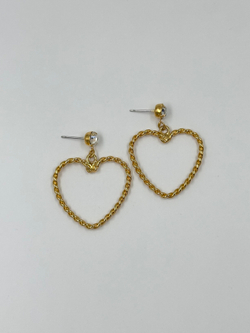 Серьги с подвесками в виде сердец