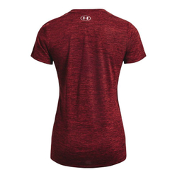 Женская теннисная футболка Under Armour Women's Tech Twist V-Neck - chestnut red/radio red