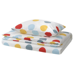 IKEA BRUKSVARA  (ИКЕА БРУКСВАРА)  -  Пододеяльник и наволочка, разноцветный/набивной, 150x200/50x60 см