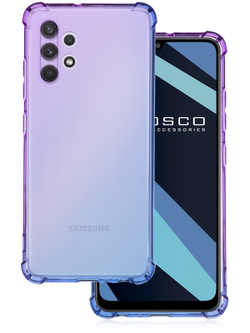 Чехол ROSCO для Samsung Galaxy A32 оптом (арт. SS-A32-HARD-TPU-VIOLET-BLUE)