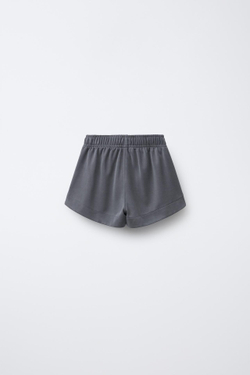ZARA БЕРМУДЫ С ОТДЕЛКОЙ, СЕРЫЙ