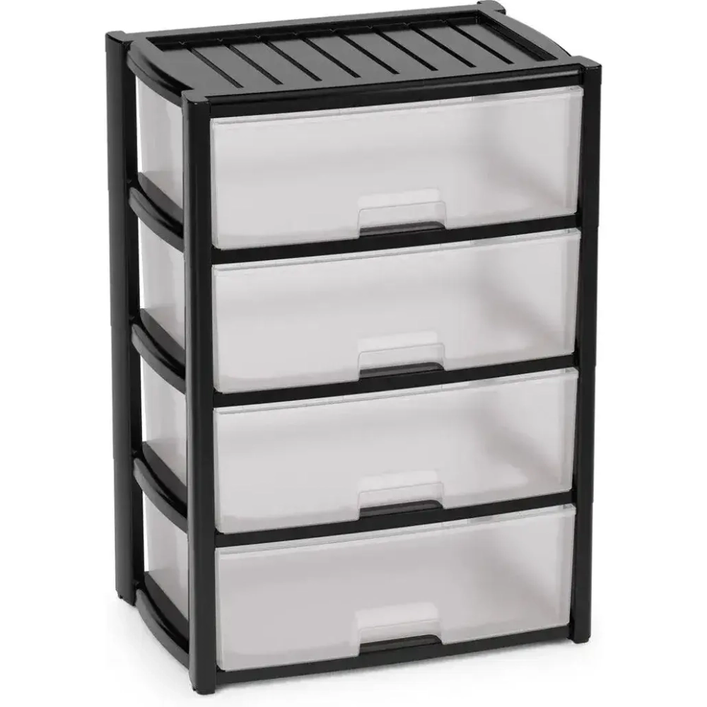 Комод "Колорит" 4-х секцион. широкий (чёрный)