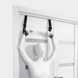 Фиксаторы для рук Anonymo #0702, полиэстер, черно-серебристый, 23 см