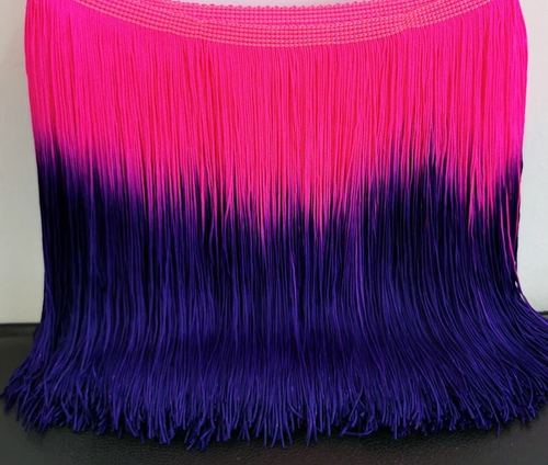 Бахрома 20см нейлон. Градиент цвет Cerise-Purple