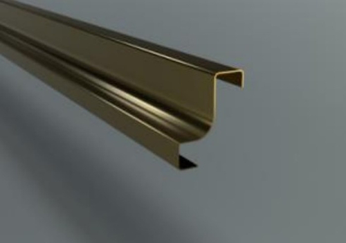 Плинтус под керамическую плитку, латунь шлифованная