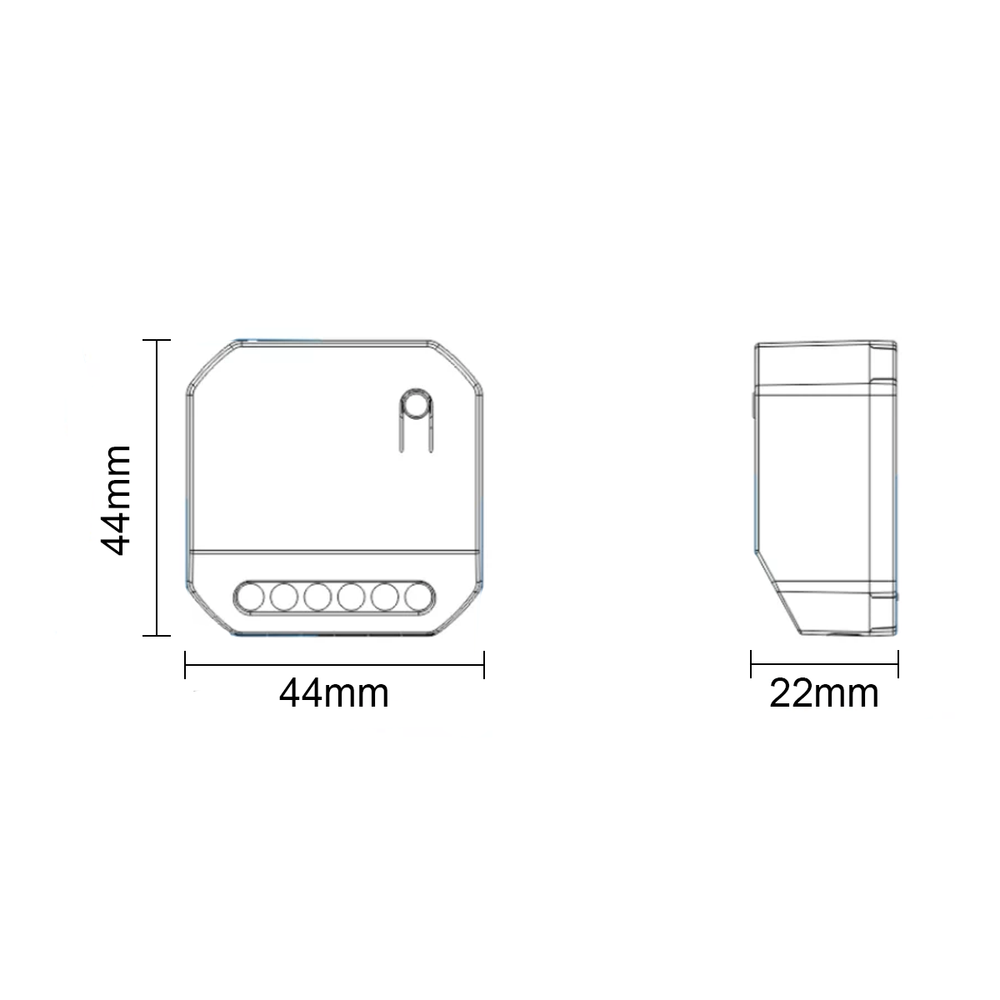 Умное реле GRITT Core 2.0 в подрозетник 2 линии 433 + WiFi, CR2202W