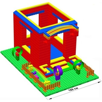 Большой конструктор LK Домик GB10 L на платформе 28х42, для детей 5-12 лет