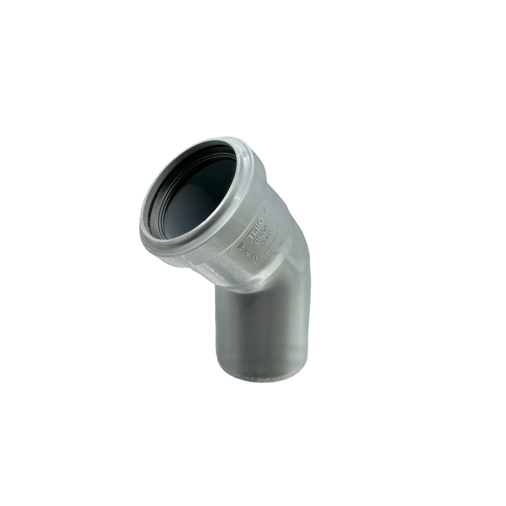 Отвод канализационный TEBO Ø50x45°