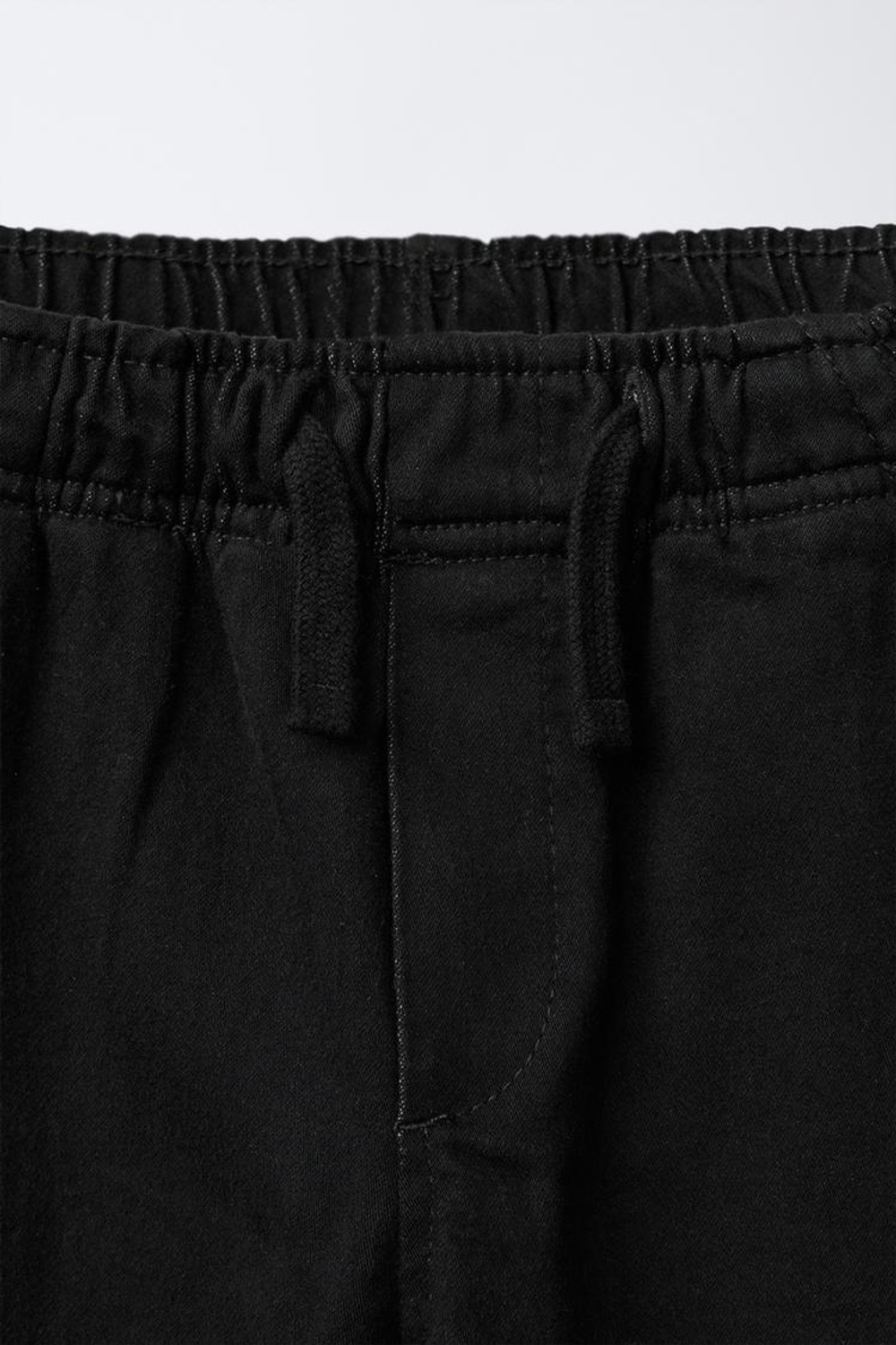 ZARA МЯГКИЕ БРЮКИ-КАРГО, ЧЕРНЫЙ