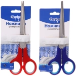 Ножницы универсальные бытовые «VOSTOKDOM», цвет микс красный/голубой, 17.4см (блистер Селфи)