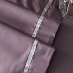 Комплект постельного белья Однотонный Сатин Премиум широкий кант OCPK020