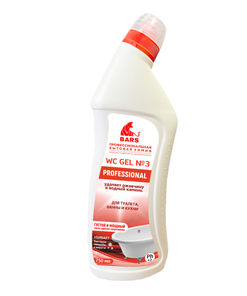 Чистящее средство BARS WC GEL №3 (Professional) 750мл