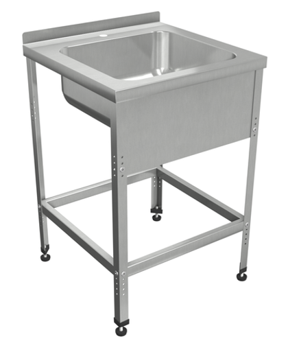 Ванна моечная цельнотянутая ВМЦп1 700/7, 700х700х860 мм, с бортом и отверстием