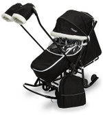 Детские санки-коляска Pikate Arctic (Арктик) чёрный