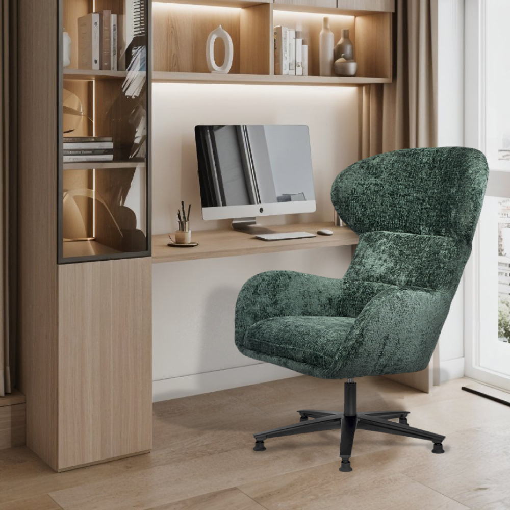 Кресло Teddy зелёный шенилл