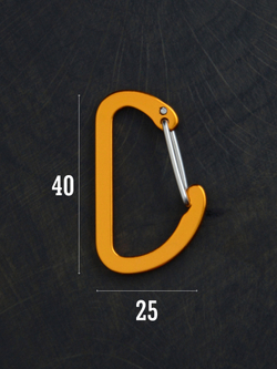 В АССОРТИМЕНТЕ 5 карабинов вспомогательных до 8 кг алюминий 40х25 мм