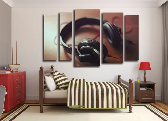 Модульная картина "Наушники"
