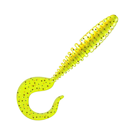 Приманка ZUB-TWIST  75мм(3")-6шт, (цвет 310) желтый с блестками