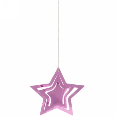 Подвесное украшение «Праздничная атмосфера» 19 см , (5 штук), розовый