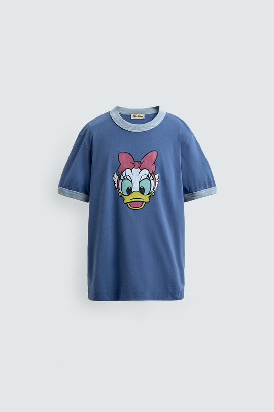 ZARA Х DISNEY ФУТБОЛКА С ГРАФИЧЕСКИМ ПРИНТОМ, СИНИЙ