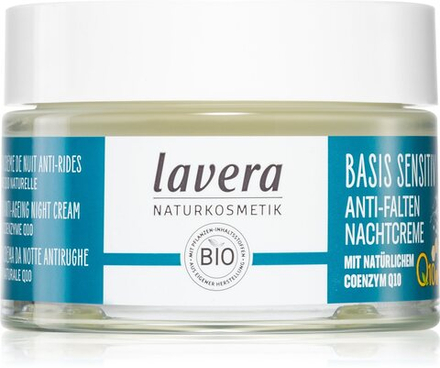 Lavera Basis Sensitiv Q10 - ночной крем для лица с коэнзимом Q10 /   50  ml  / GTIN 4021457638352