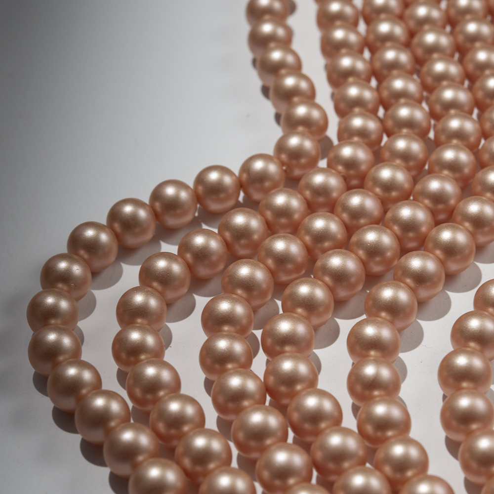 Хрустальный жемчуг, оттенок "Bronze", шар 10мм, улучшенное покрытие