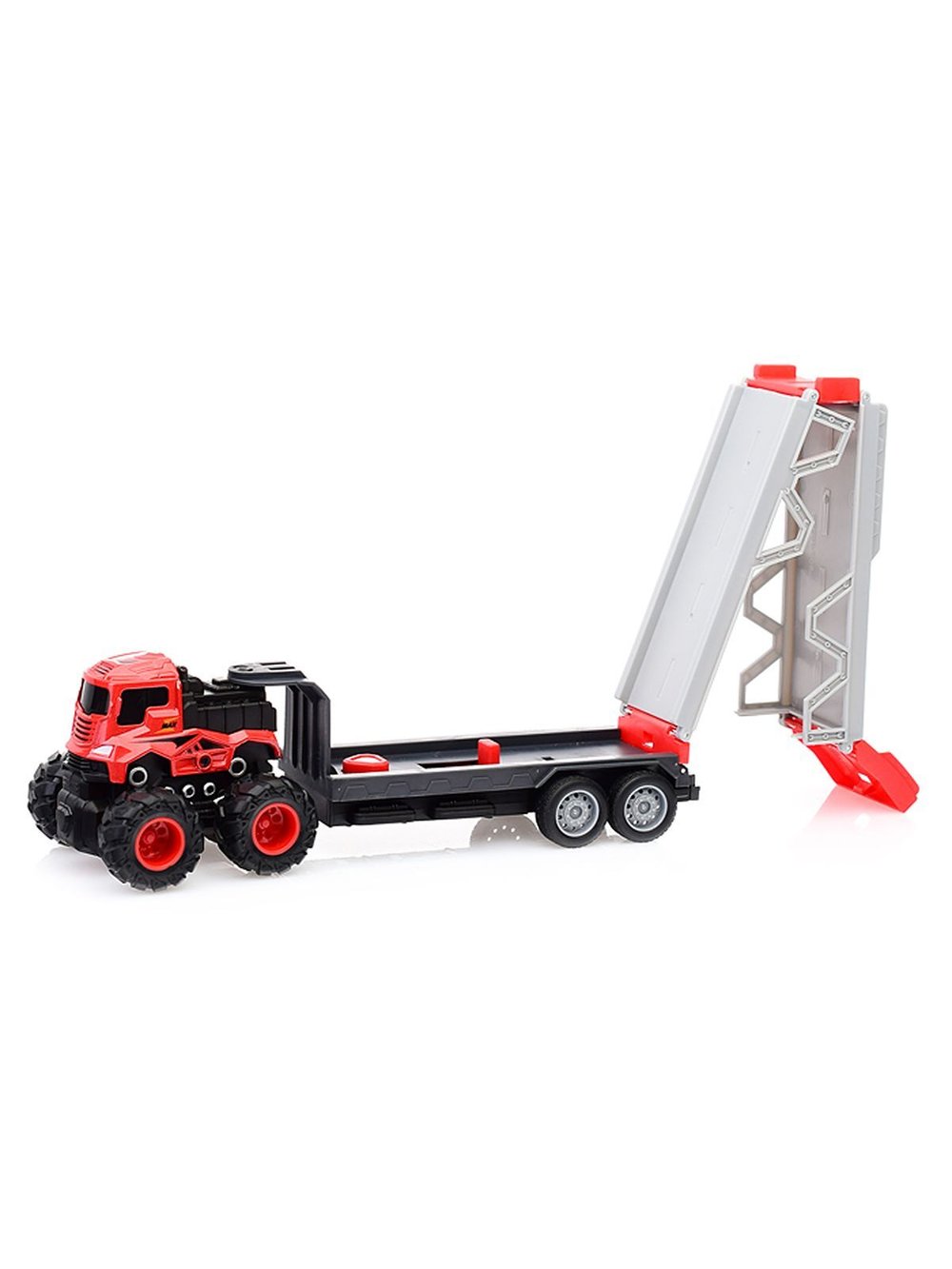 Игровой набор Автовоз в комплекте с двумя машинками красный (H2104)