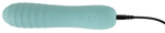 Аквамариновый мини-вибратор Straight Vibrator - 16,4 см. (Цвет: аквамариновый)