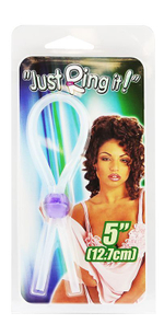 Прозрачное лассо с фиолетовой бусиной SILICONE COCK RING WITH BEAD LAVENDER (Цвет: прозрачный)