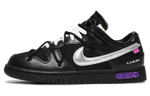 OFF-WHITE x Nike Dunk Low "The 50" NO.50 Joint Black Shoe Lace Black Buckle Casual Low Panel Shoes Black Silver