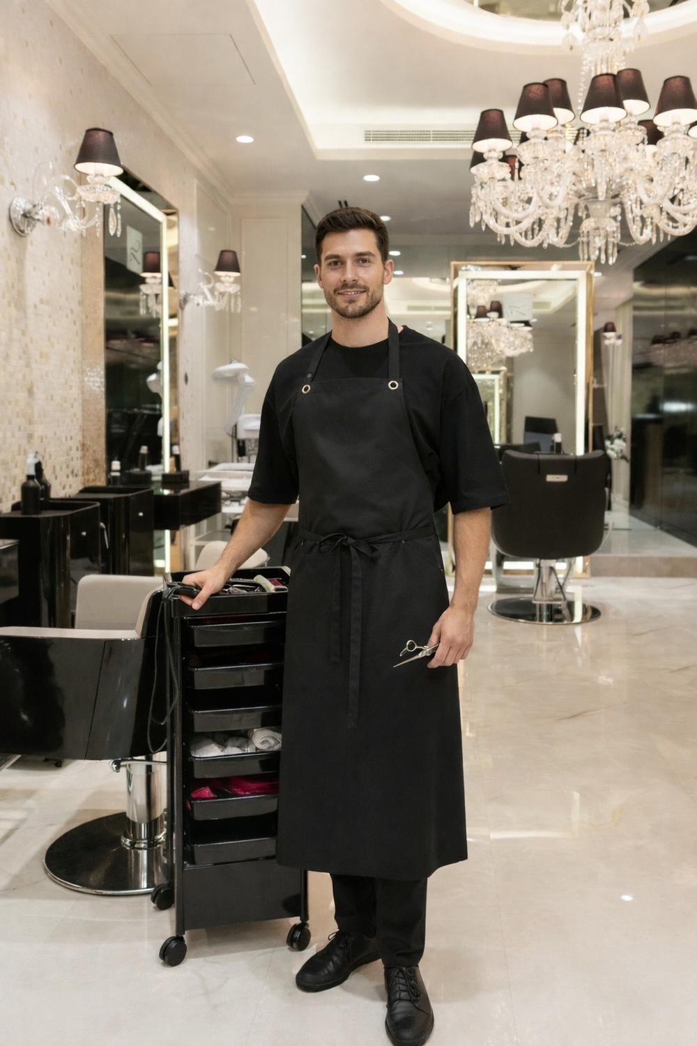 Фартук №3 прямой без разрезов для парикмахера