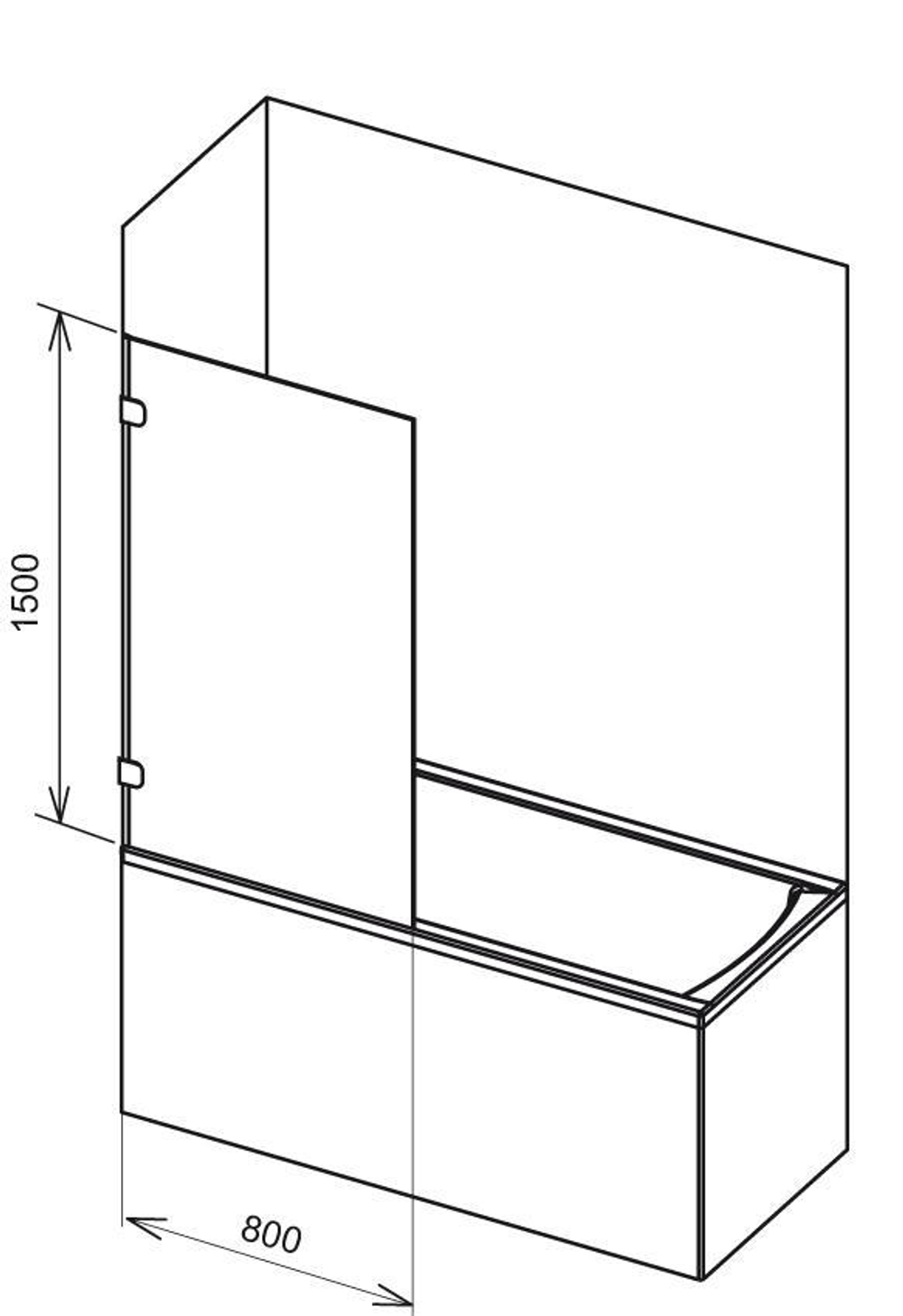 Шторка для ванны Ravak Brilliant BVS1-80 хром+транспарент 7U840A00Z1
