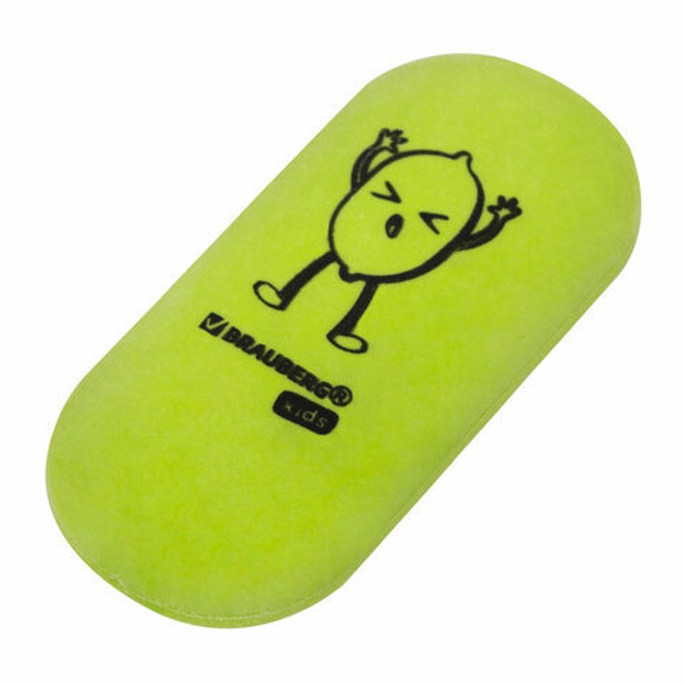 Ластик BRAUBERG KIDS "Fruits", 50х23х10 мм, пастельные цвета ассорти, 272674