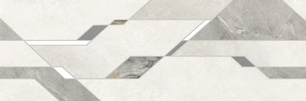 Настенная плитка Alma Ceramica TWU3090ATU17R Anturin 30x90 белая / серая матовая под бетон / под камень / абстракция