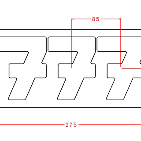 949 | Форма для шоколадных изделий &quot;Цифра-7&quot; (275*135 мм)