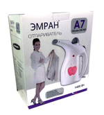 Ручной отпариватель одежды,  парогенератор ЭМРАН А7 с насадкой, 1400Вт, 250мл, цвет белый