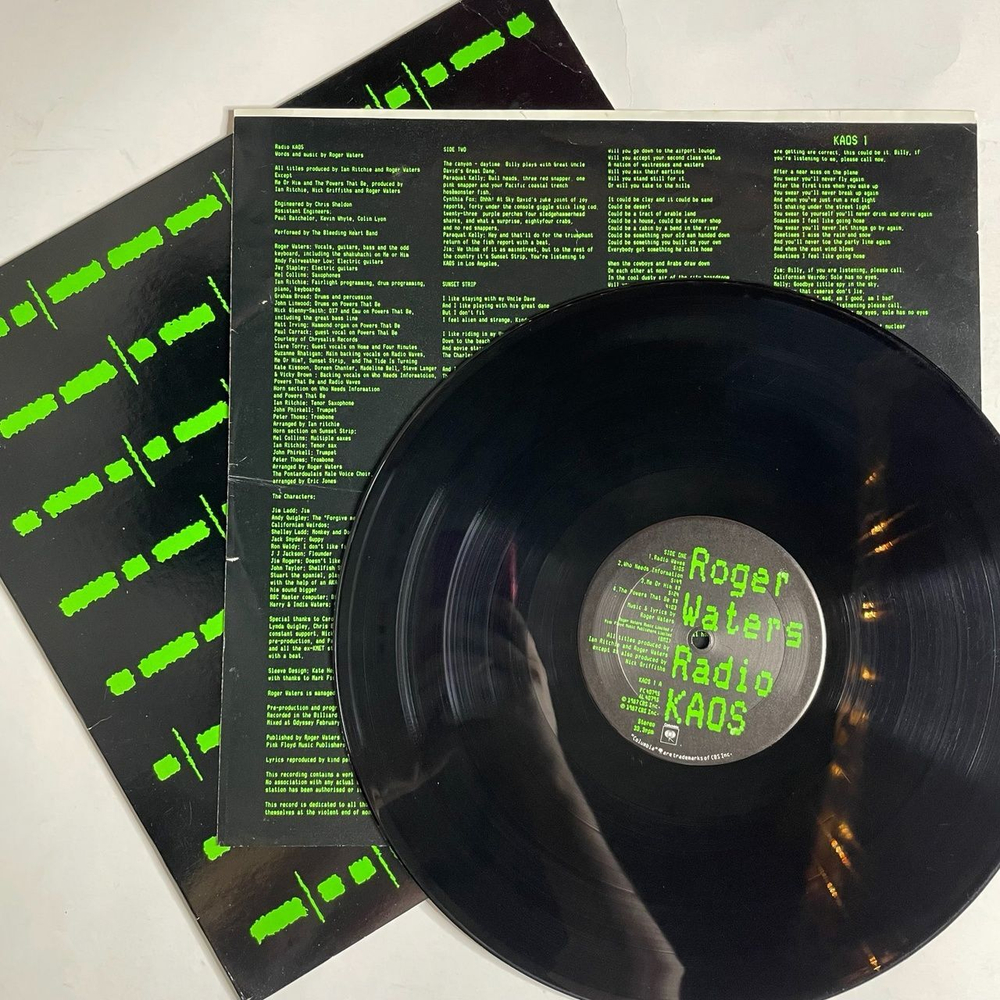 Винтажная виниловая пластинка LP Roger Waters Radio K.A.O.S. (USA 1987)