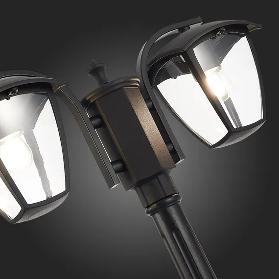 SL081.405.02 Светильник уличный наземный ST-Luce Черный/Черный, Прозрачный E27 2*40W SIVINO